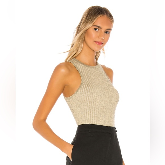 Superdown - Sonya Rib Sweater Tank in Gold - Picture 2 of 8